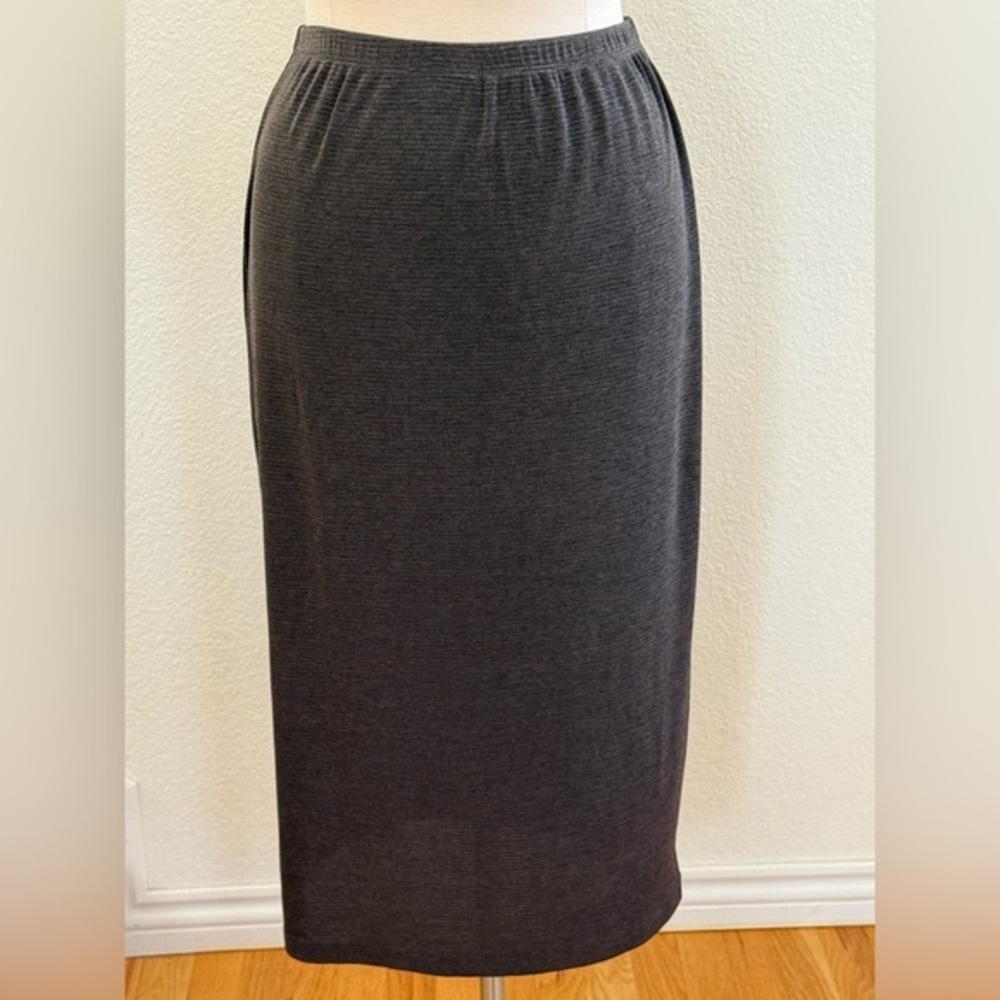 Chico's Design Textured Gray Pencil Midi Skirt size 16 (Chico’s size 3)
